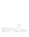 Scholl Iconic Woman Sandals White Size 8 Rubber