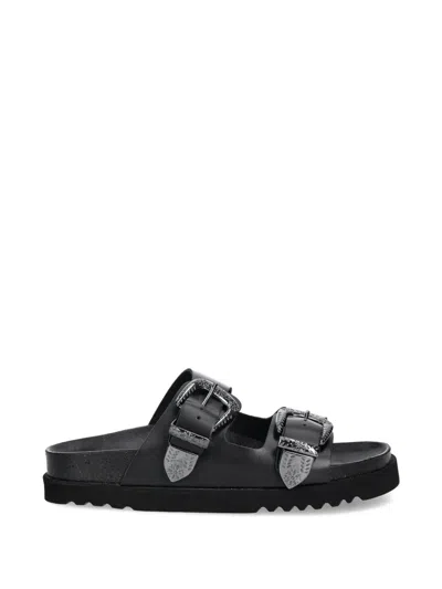 Scholl Irving Buckle-strap Sandals In Black