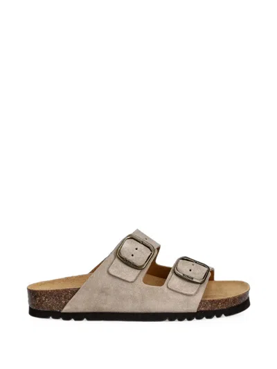 Scholl Josephine Buckle-fastening Flat Sandals In Neutral