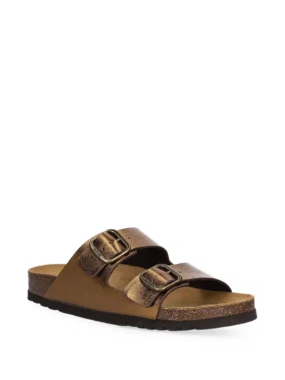 Scholl Josephine Flat Sandals In Gold
