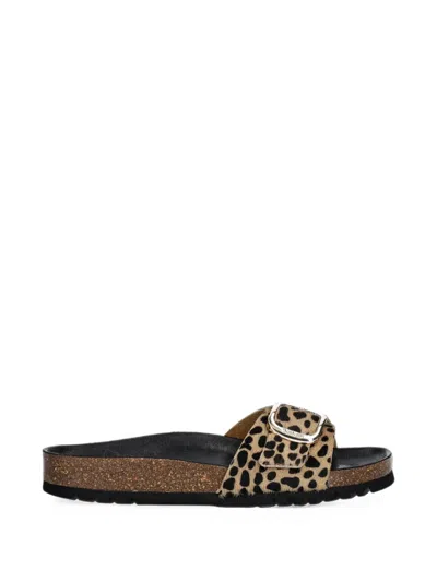 Scholl Kathleen Flat Sandals In Animal Print