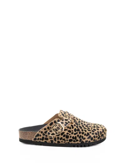 Scholl Leopard Pony Sabot