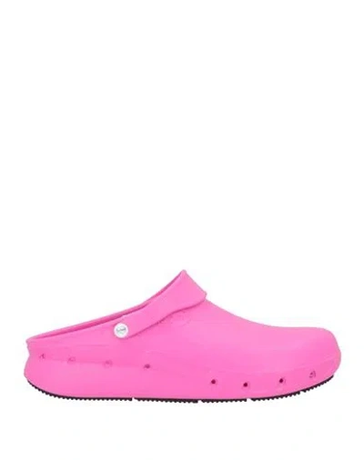 Scholl Man Mules & Clogs Fuchsia Size 10 Eva (ethylene - Vinyl - Acetate) In Pink