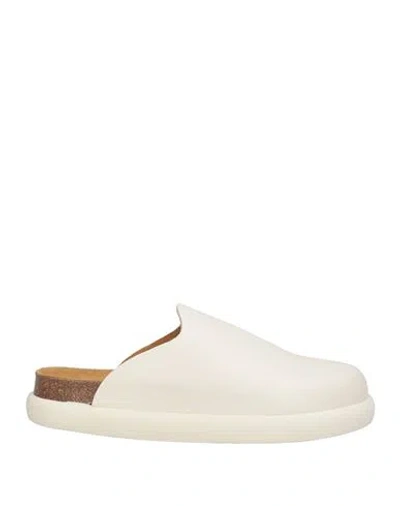 Scholl Man Mules & Clogs Off White Size 9 Leather