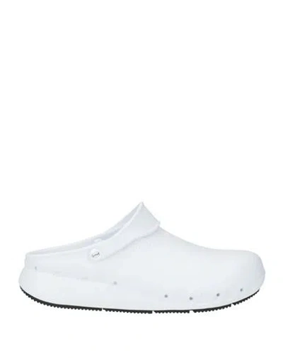 Scholl Man Mules & Clogs White Size 10 Rubber