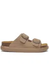 Scholl Noelle Double-buckle Chunky Sandals In Brown