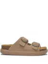 Scholl Noelle Double-buckle Chunky Sandals In Neutral