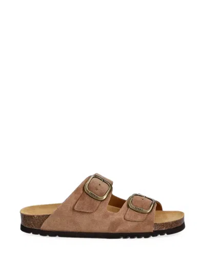 Scholl Noelle Flat Sandals In Brown