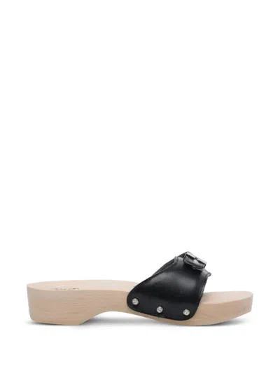 Scholl Pescura Buckle-detail Sandals In Black