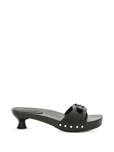 Scholl Pescura Claire Leather Sandals In Black