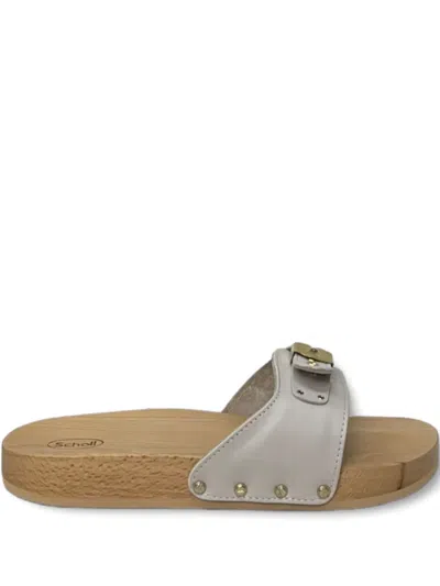 Scholl Pescura Flat Mules In White