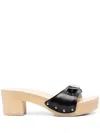 Scholl Pescura Ibiza Buckled Clogs In 黑色