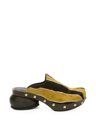 Scholl Pescura Jolene Pony-hair Clogs In Multi