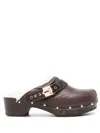 Scholl Pescura Robin 50mm Leather Clogs In Brown