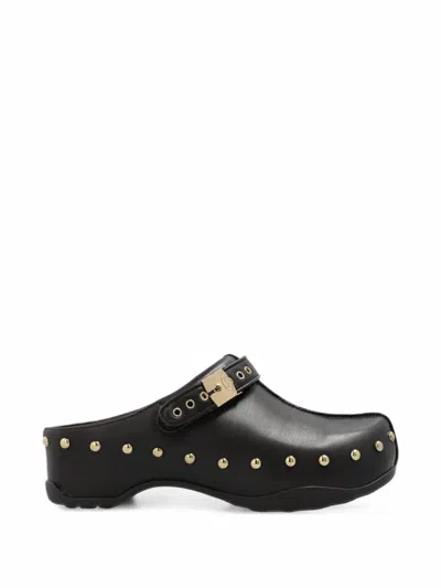 Scholl Phoebe Stud-embellished Mules In Brown