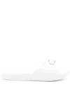 Scholl Rubber Slides In White