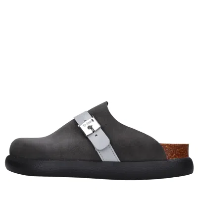 Scholl Sandals In Grigio Metallici E Grigi