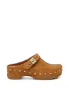 Scholl Stud-embellished Buckle-fastening Clogs In Multi