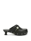 Scholl Stud-embellished Buckle-strap Mules In Black