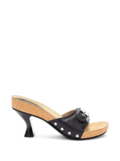 Scholl Stud-embellished Pescura Sandals In Black
