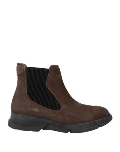 Scholl Woman Ankle Boots Chocolate Brown Size 5 Leather