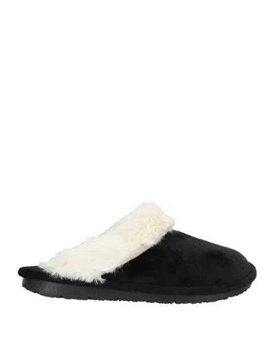 Scholl Woman House Slipper Black Size 10 Textile Fibers