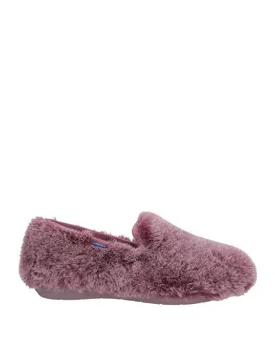 Scholl Woman House Slipper Mauve Size 7 Textile Fibers In Purple