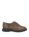 Scholl Woman Lace-up Shoes Dark Brown Size 8 Leather In Brown