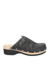 Scholl Woman Mules & Clogs Black Size 10 Leather In Black