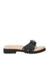 Scholl Woman Mules & Clogs Black Size 6 Leather In Black
