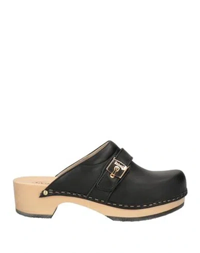 Scholl Woman Mules & Clogs Black Size 7 Soft Leather