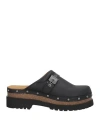 Scholl Woman Mules & Clogs Black Size 8 Leather In Black