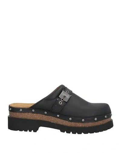 Scholl Woman Mules & Clogs Black Size 8 Leather