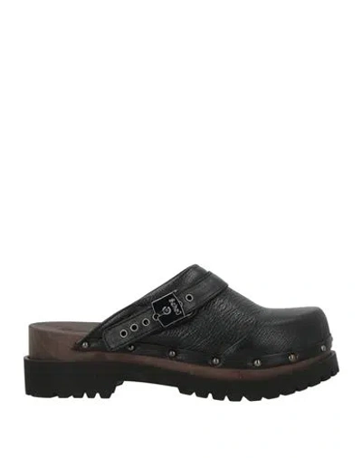 Scholl Woman Mules & Clogs Black Size 8 Leather