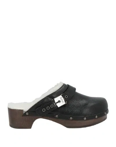 Scholl Woman Mules & Clogs Black Size 8 Shearling