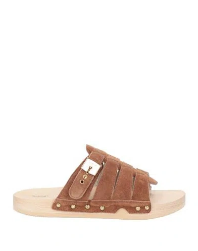 Scholl Woman Mules & Clogs Brown Size 11 Leather