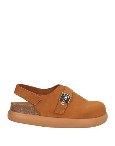 Scholl Woman Mules & Clogs Brown Size 8 Leather
