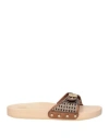 Scholl Woman Mules & Clogs Brown Size 11 Leather, Textile Fibers In Brown