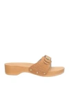 Scholl Woman Mules & Clogs Camel Size 7 Leather