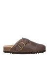 Scholl Woman Mules & Clogs Chocolate Brown Size 8 Leather In Brown