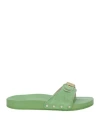 Scholl Woman Mules & Clogs Green Size 6 Leather