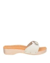 Scholl Woman Mules & Clogs Light Grey Size 10 Leather