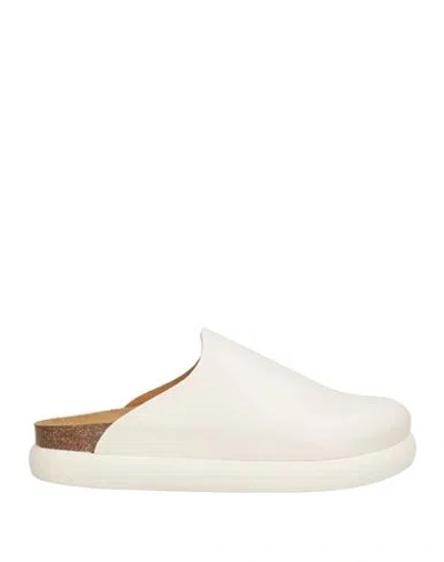 Scholl Woman Mules & Clogs Off White Size 11 Leather