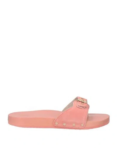Scholl Woman Mules & Clogs Pink Size 9 Leather In Pink