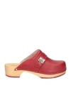 Scholl Woman Mules & Clogs Red Size 8 Leather In Red
