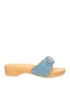 Scholl Woman Mules & Clogs Slate Blue Size 8 Leather
