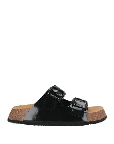 Scholl Woman Sandals Black Size 7 Textile Fibers