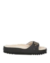 Scholl Woman Sandals Black Size 8 Leather