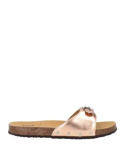 Scholl Woman Sandals Rose Gold Size 8 Leather