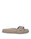 Scholl Woman Sandals Taupe Size 8 Synthetisches Material In Gray